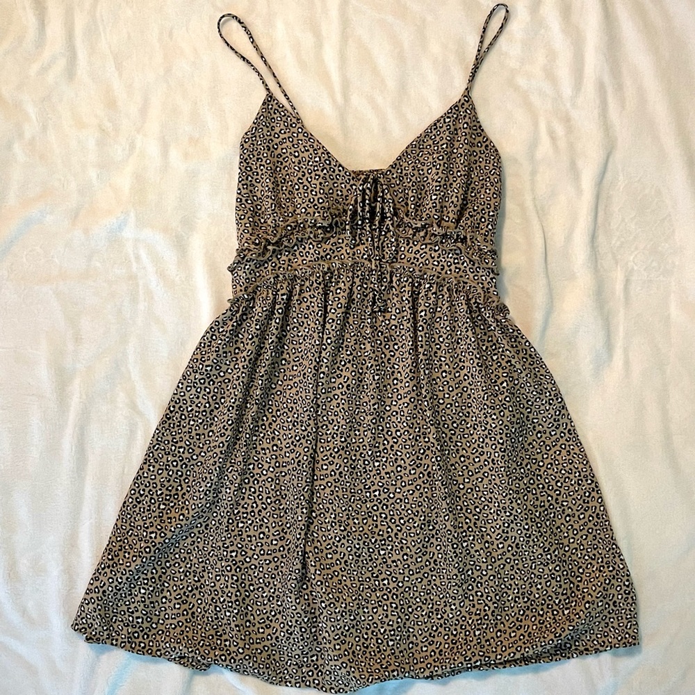 Altard State Cheetah Print Dress Flowy Summery Trendy Aesthetic